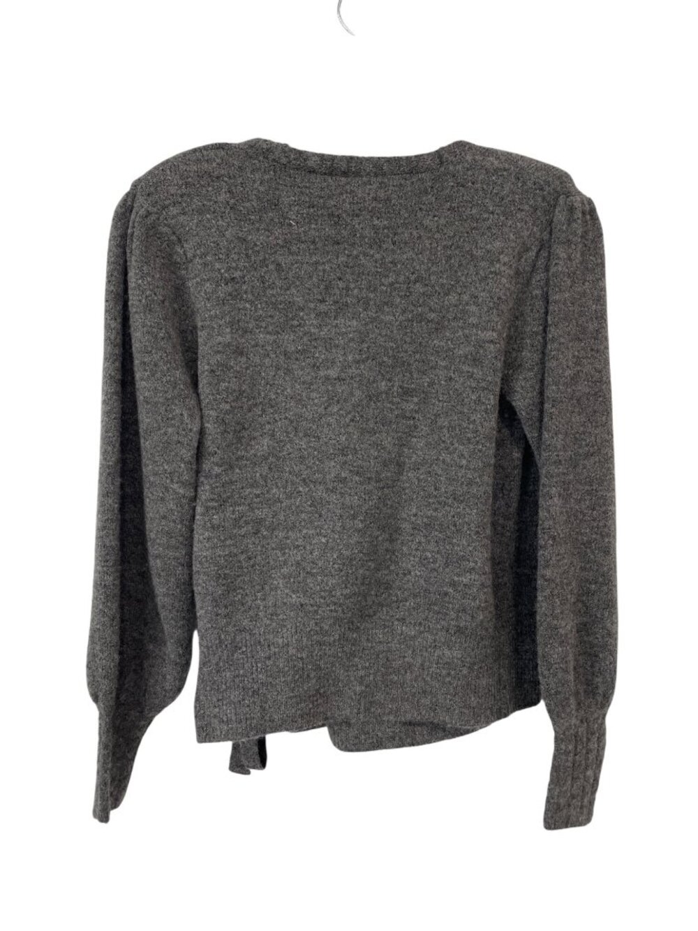 ICHI Iholene Wrap Cardigan Sweater XS V-Neck Long Sleeve Charcoal Gray Knitwear - Picture 2 of 9